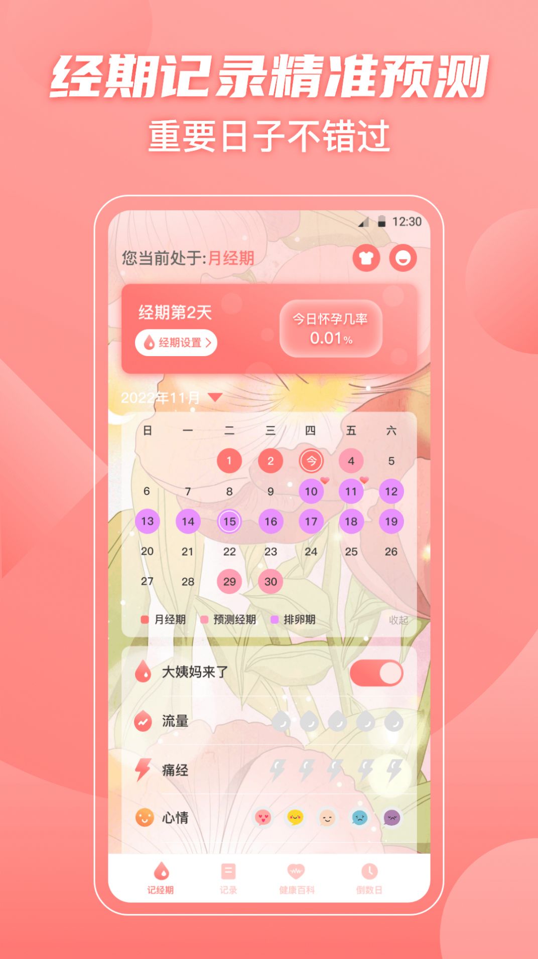 大姨妈flo助手app官方版[图1]