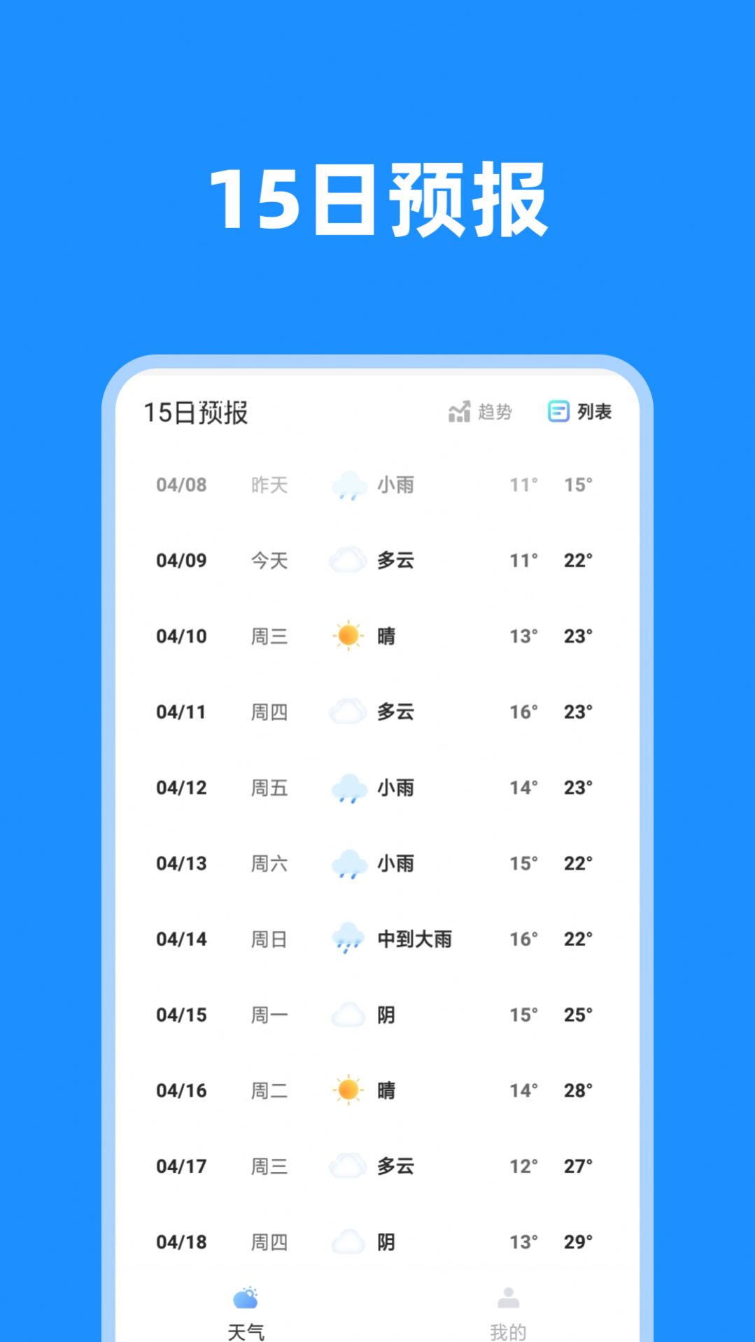 一览天气预报app安卓版[图1]